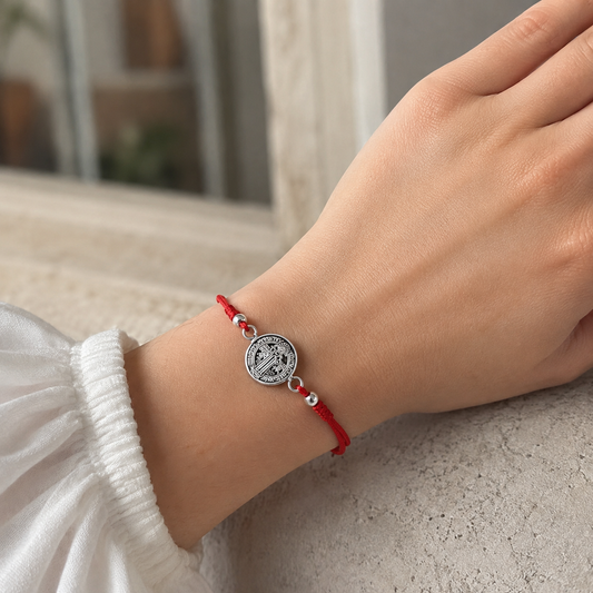 Pulsera San Benito de Hilo Doble