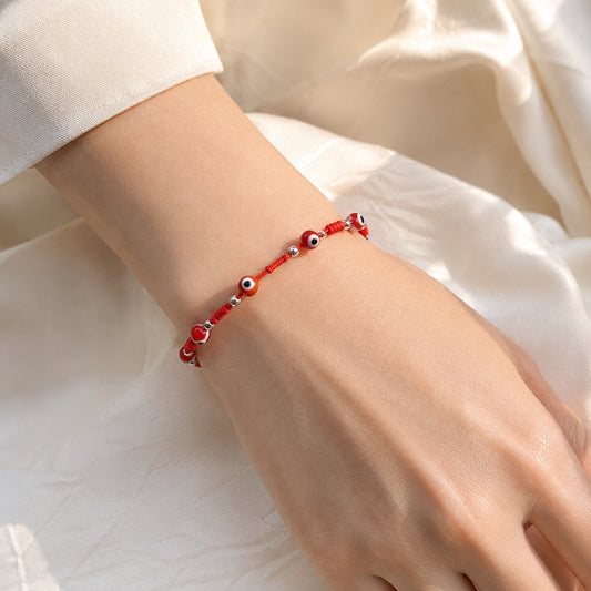 Pulsera Ojo Turco de Hilo Rojo