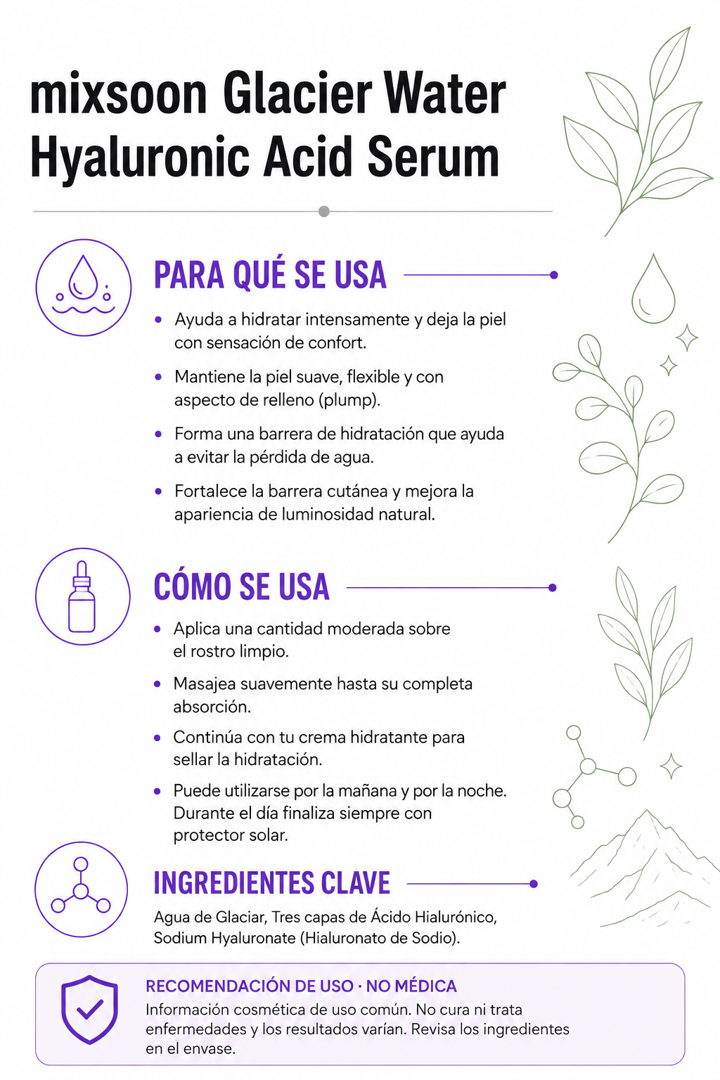 Mixsoon Glacier Water Hyaluronic Acid Serum