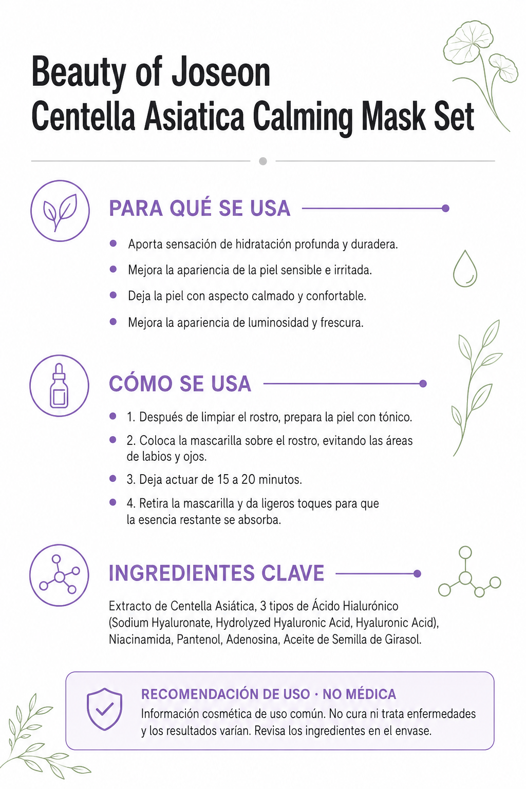 Beauty of Joseon Centella Asiatica Calming Mask