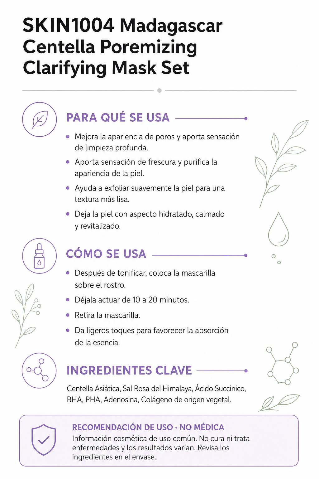 SKIN1004 Madagascar Centella Poremizing Clarifying Mask