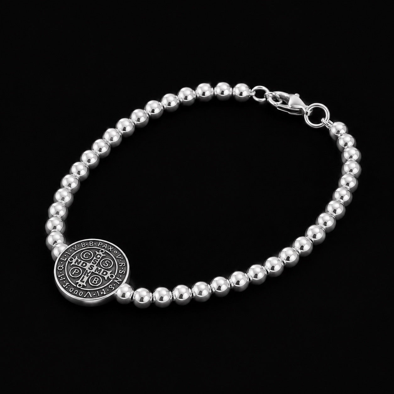 Pulsera San Benito Medalla Grande