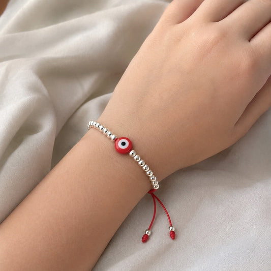 Pulsera Ojo Turco de Bebé con Perlas
