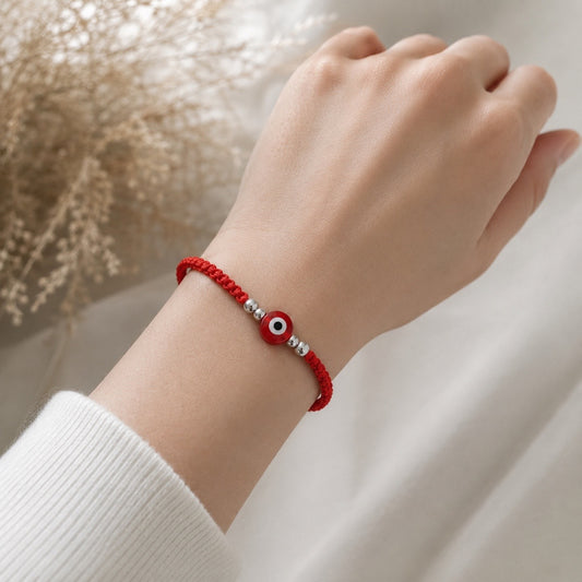 Pulsera Ojo Turco Rojo Plano
