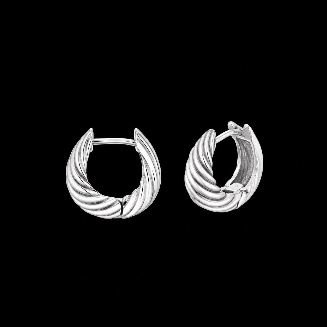Aretes Huggies Rayas