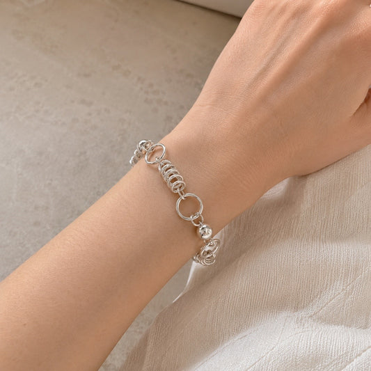 Pulso de Arillos con Perlas de Plata