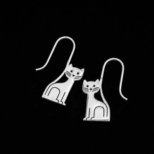 Aretes Colgantes de Gato