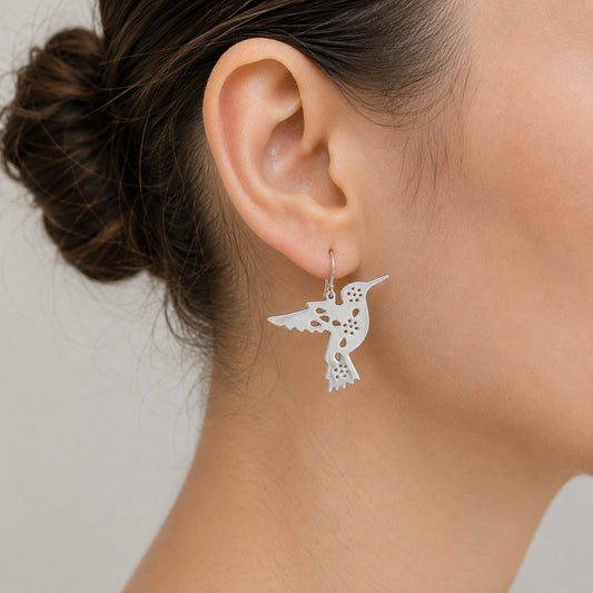 Aretes Colgantes Colibrí Grande
