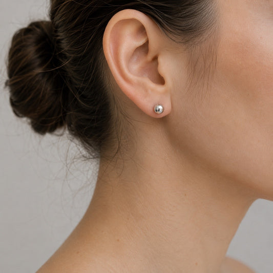 Aretes Perla de Plata Mini