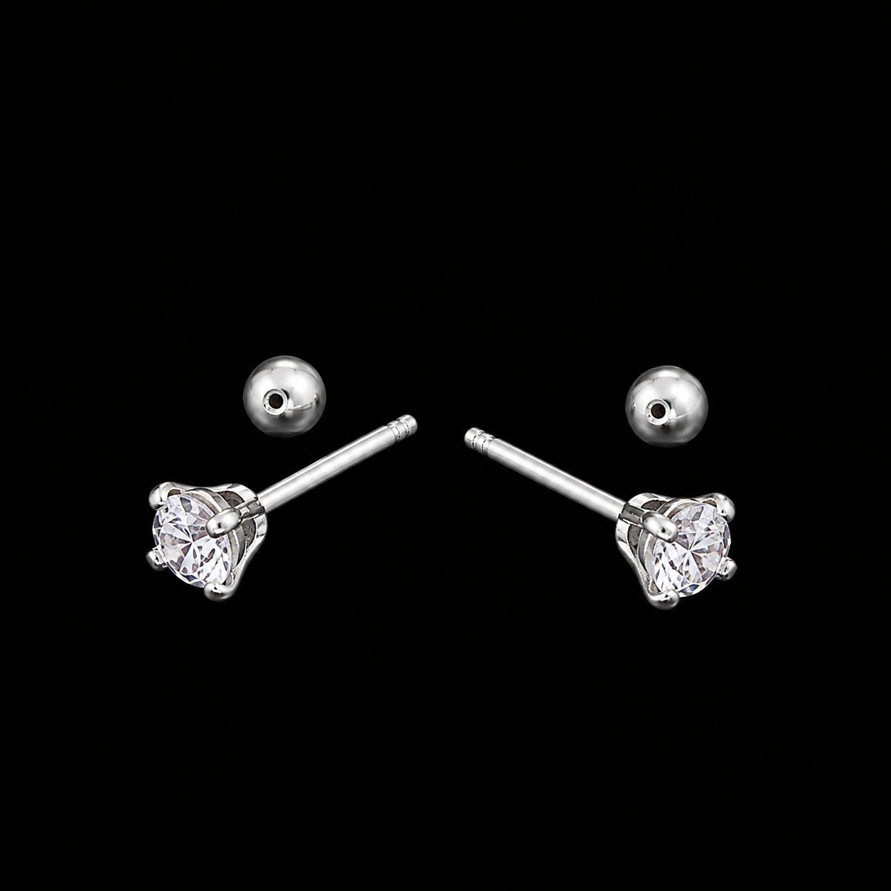 Aretes Dormilona Mini con Circonia