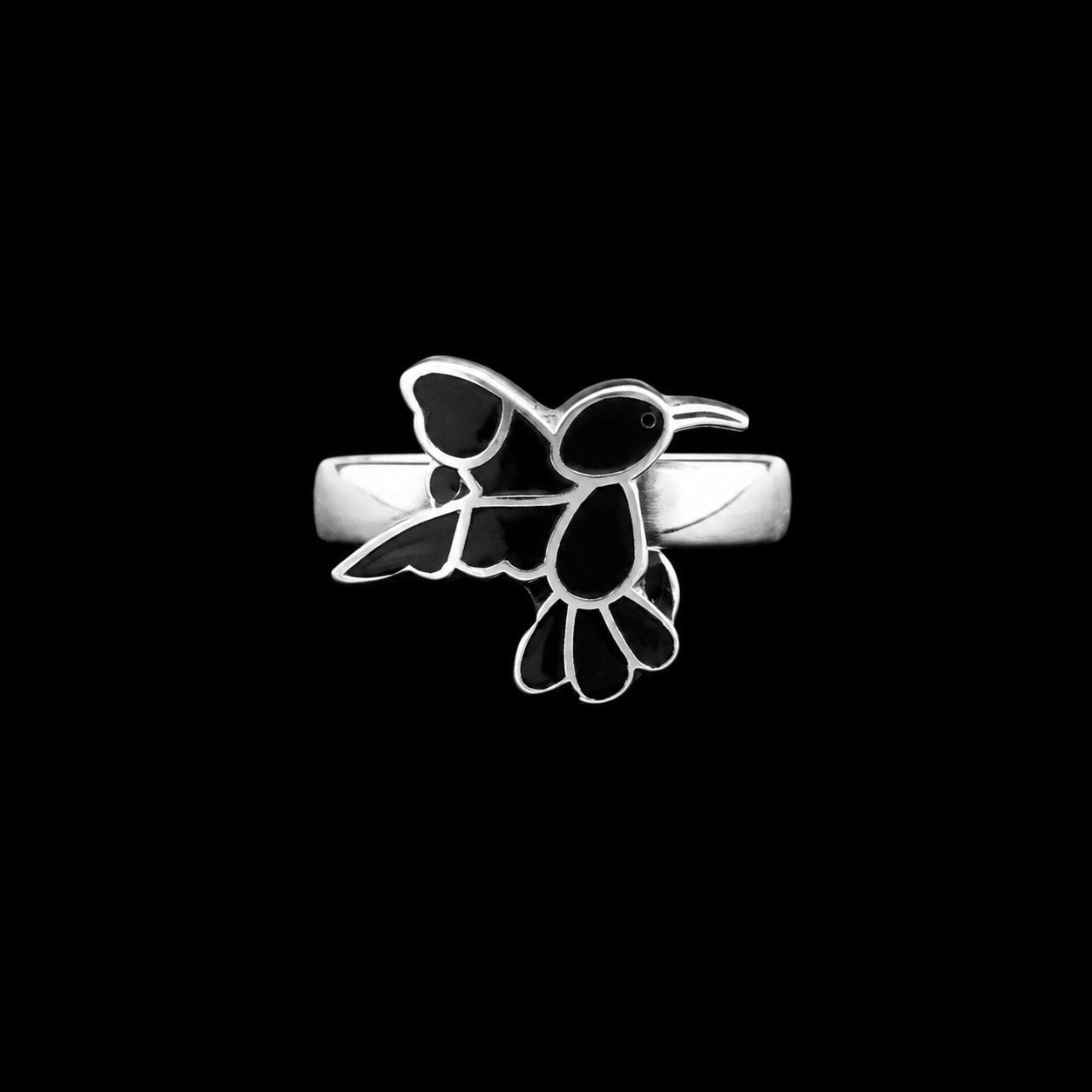 Anillo Colibrí Oxidado