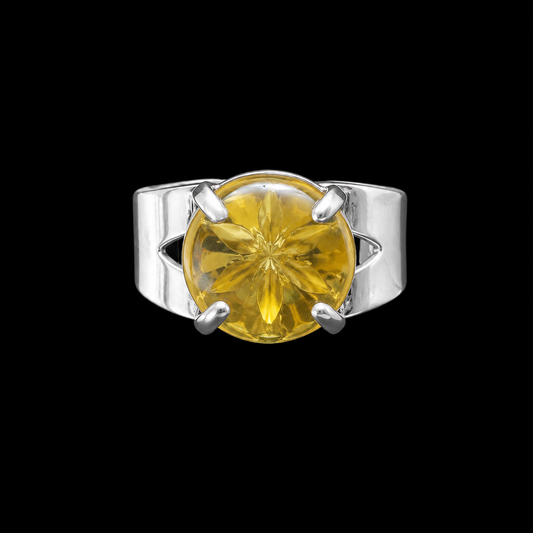 Anillo Ámbar Grabado