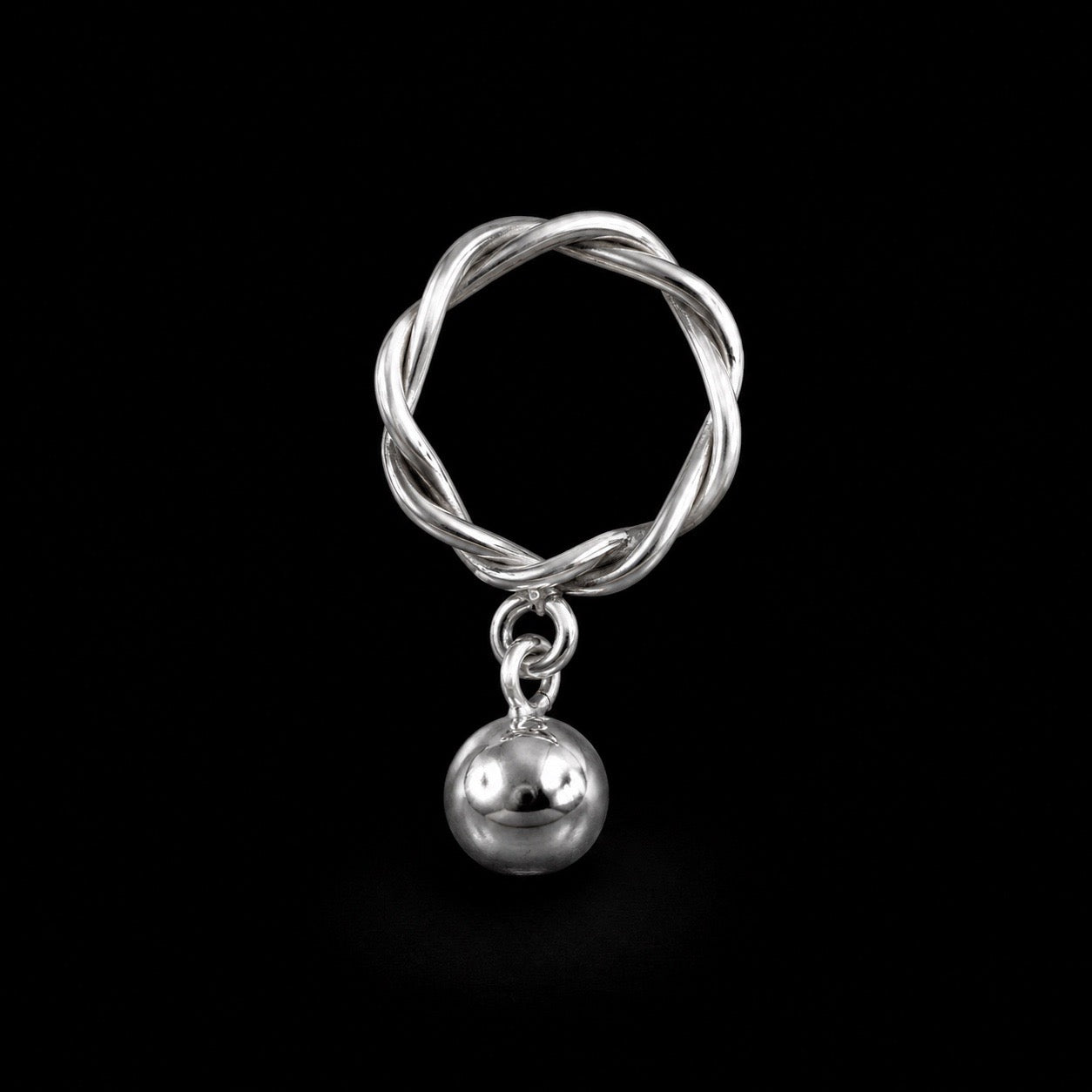 Anillo Perla Colgante