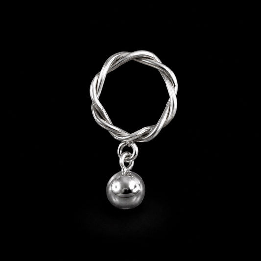 Anillo Perla Colgante
