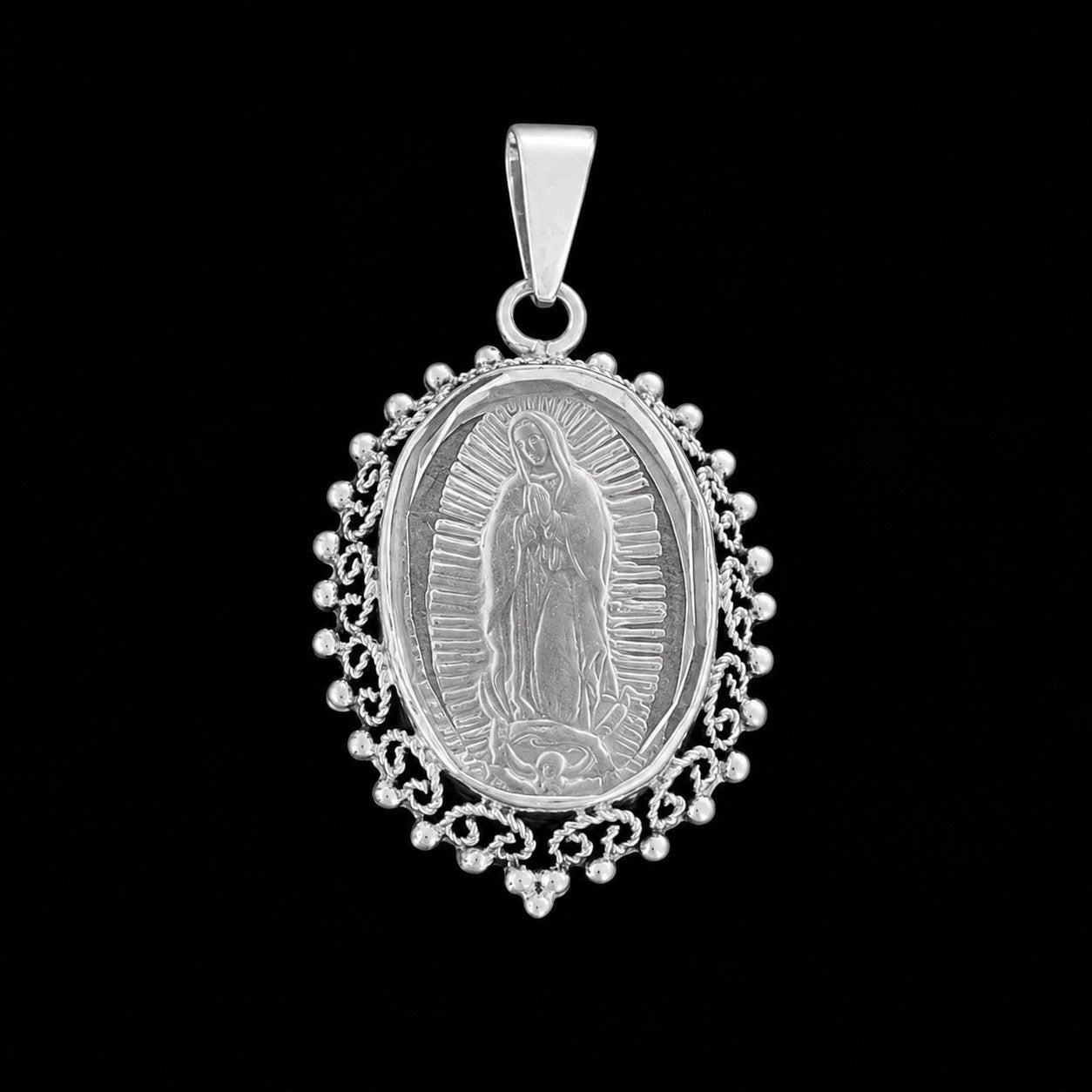 Dije Virgen de Guadalupe Rococó Grande
