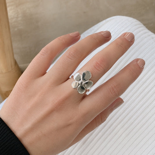 Anillo Flor Lisa