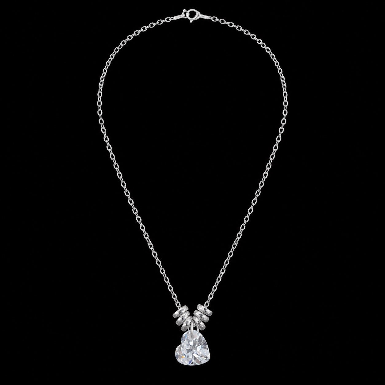 Gargantilla Corazón Circonia Blanca