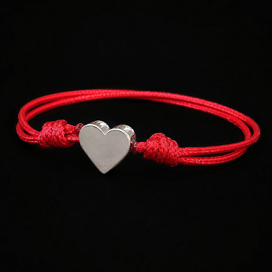 Pulsera Corazón en Piel Mediana