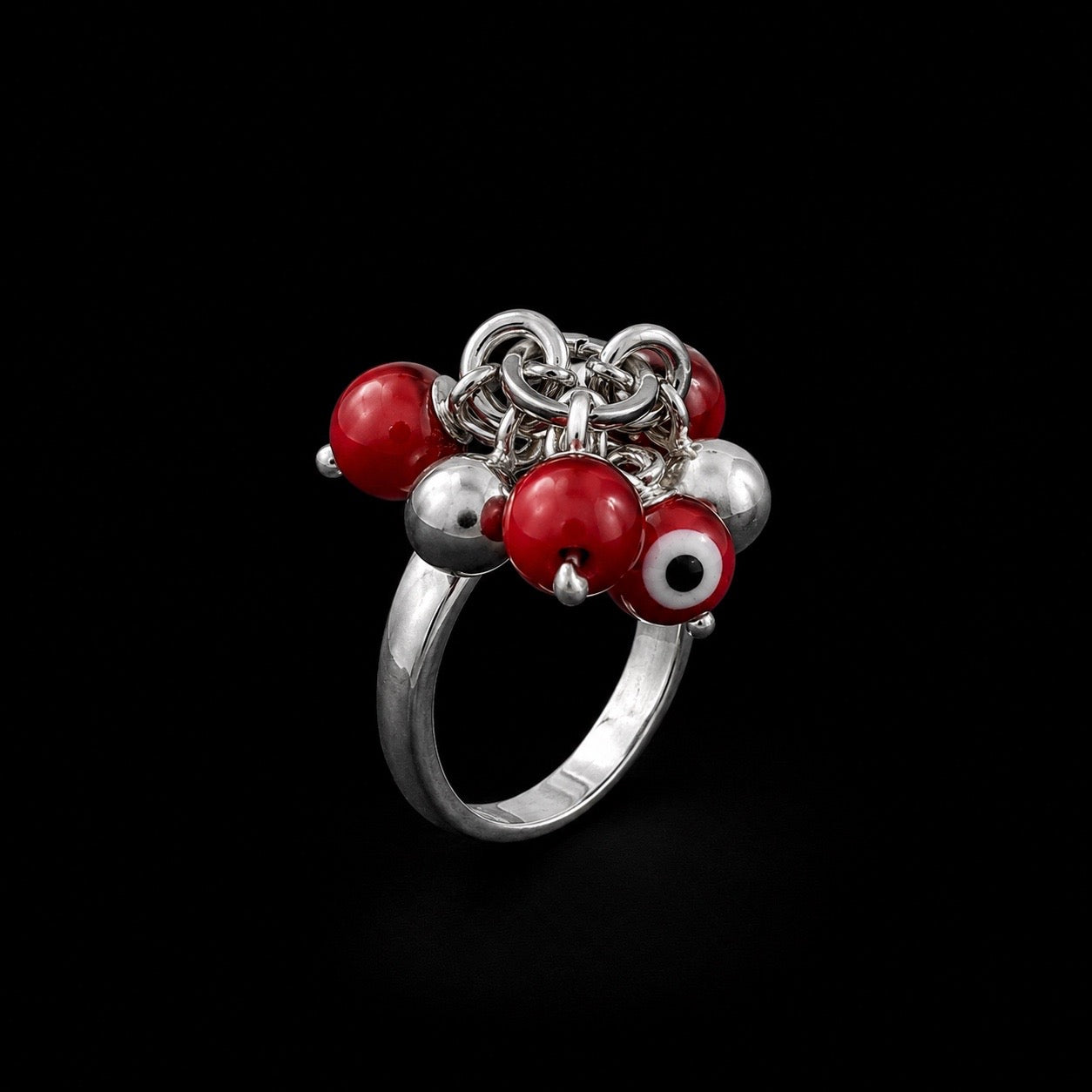 Anillo Ojo Turco con Dijes