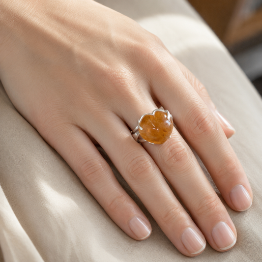 Anillo Corazón de Ámbar