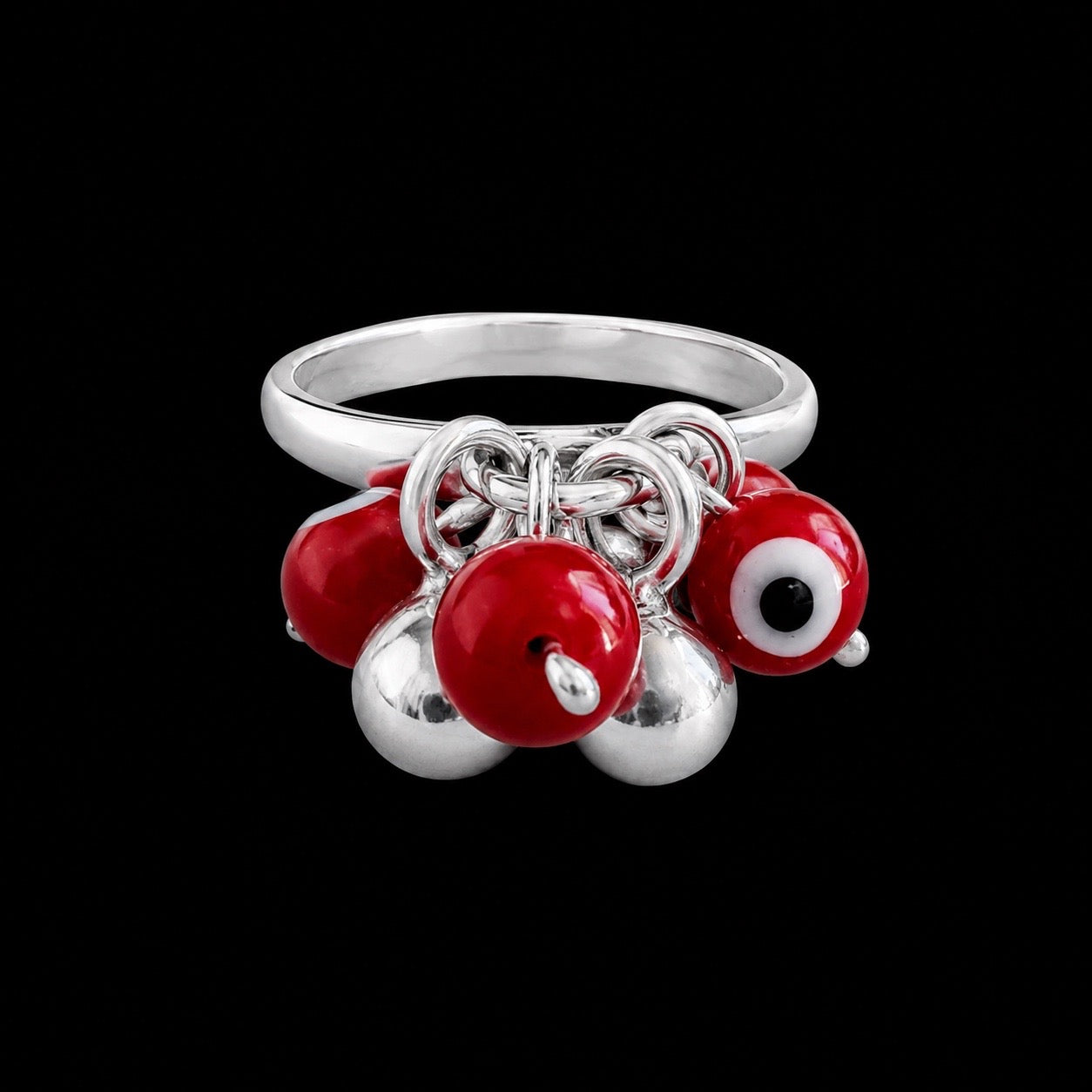 Anillo Ojo Turco con Dijes