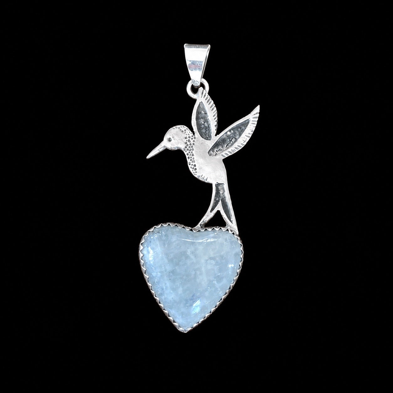 Dije Colibrí de Aniversario con Piedra Luna
