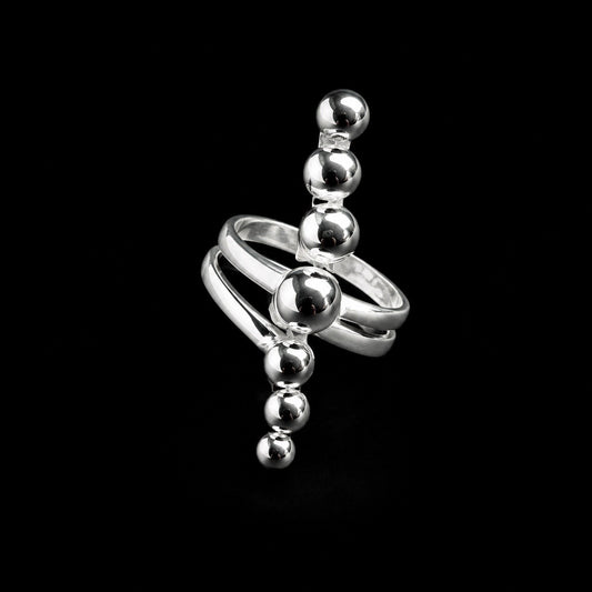 Anillo Siete Perlas de Plata