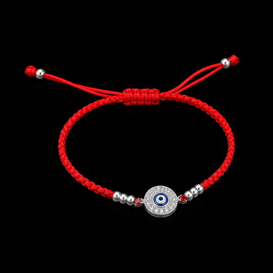 Pulsera de Hilo Ojo Turco con Circonia