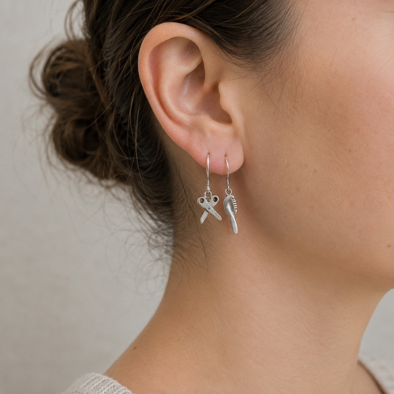 Aretes Colgantes Figuritas de Plata