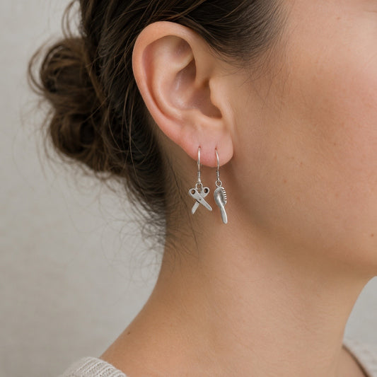 Aretes Colgantes Figuritas de Plata