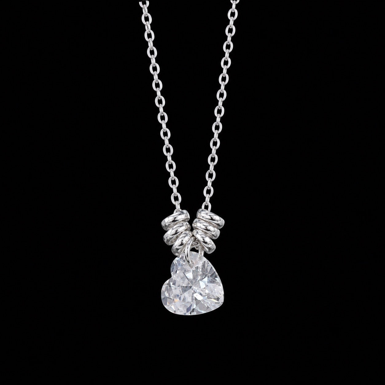 Gargantilla Corazón Circonia Blanca