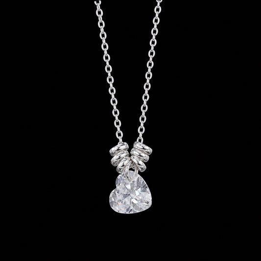 Gargantilla Corazón Circonia Blanca