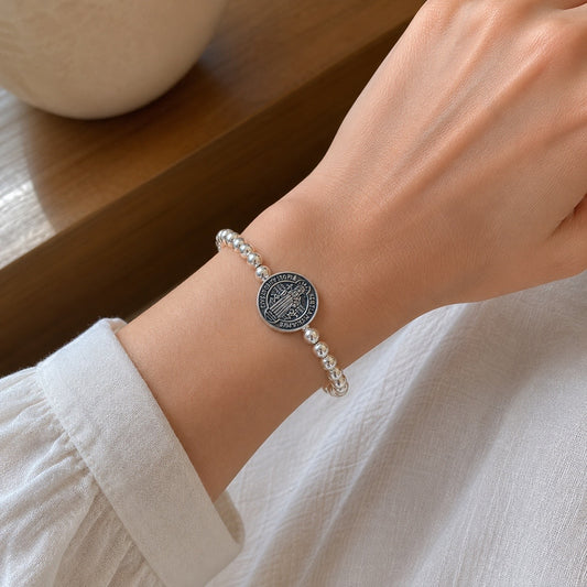 Pulsera San Benito Medalla Grande