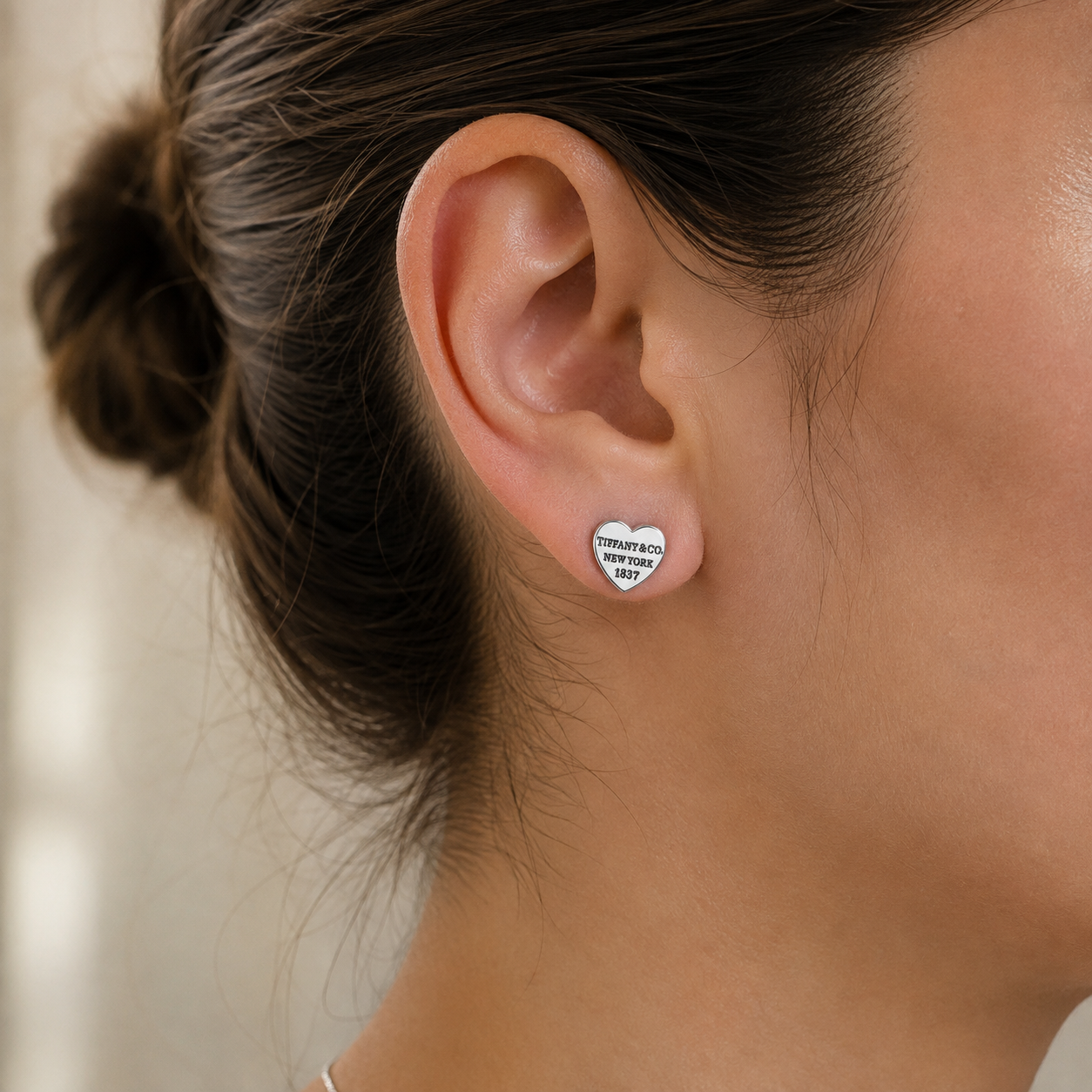 Aretes Corazón Grabado