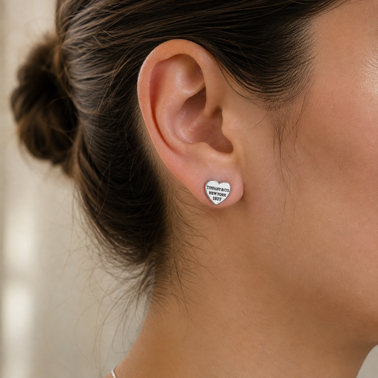 Aretes Corazón Grabado