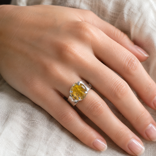 Anillo Ámbar Grabado