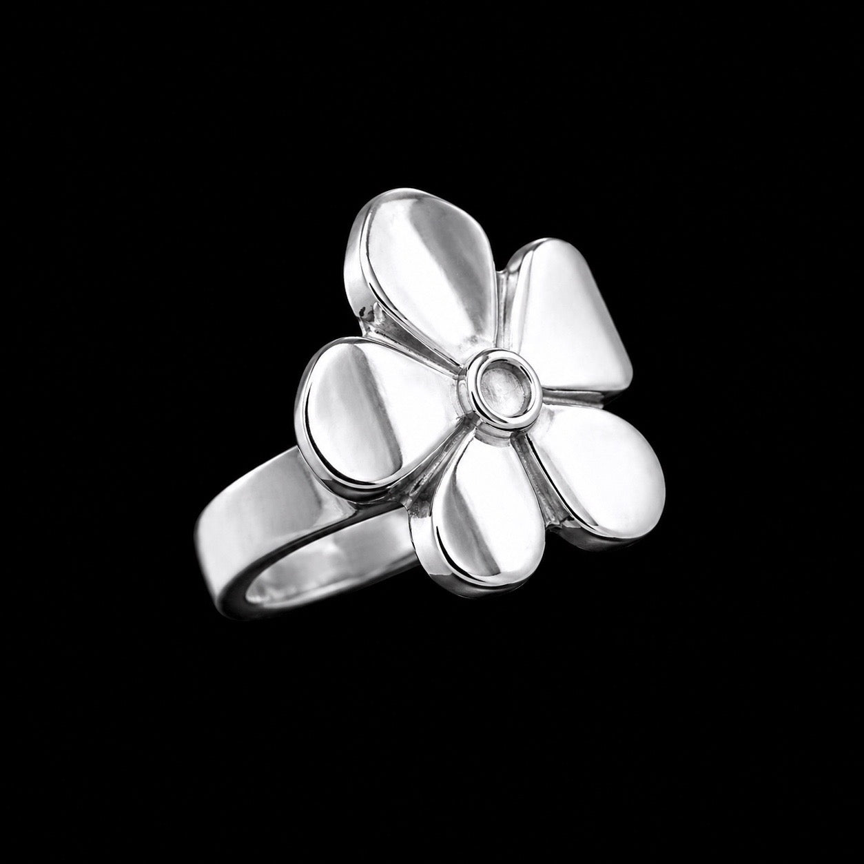 Anillo Flor Lisa