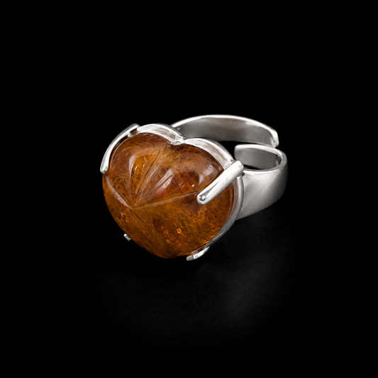 Anillo Corazón de Ámbar