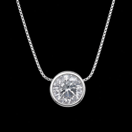 Gargantilla Circonia Contorno Plata