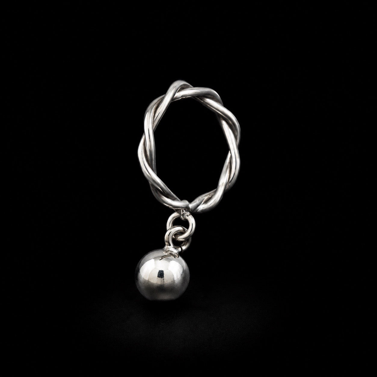 Anillo Perla Colgante