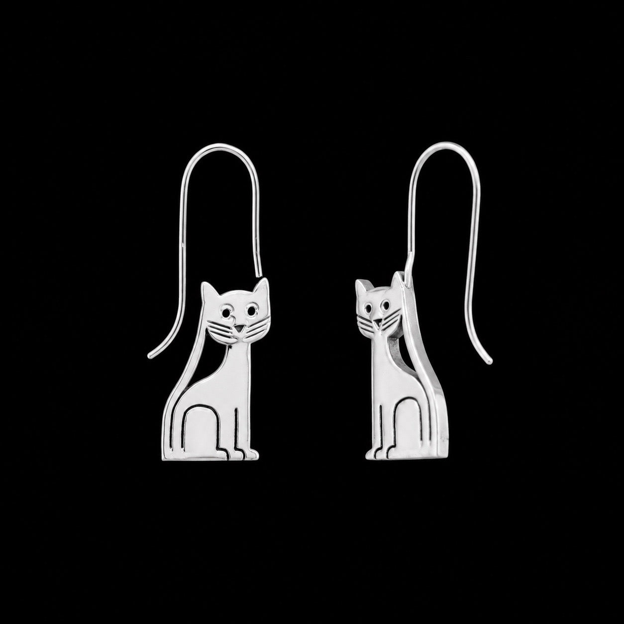 Aretes Colgantes de Gato