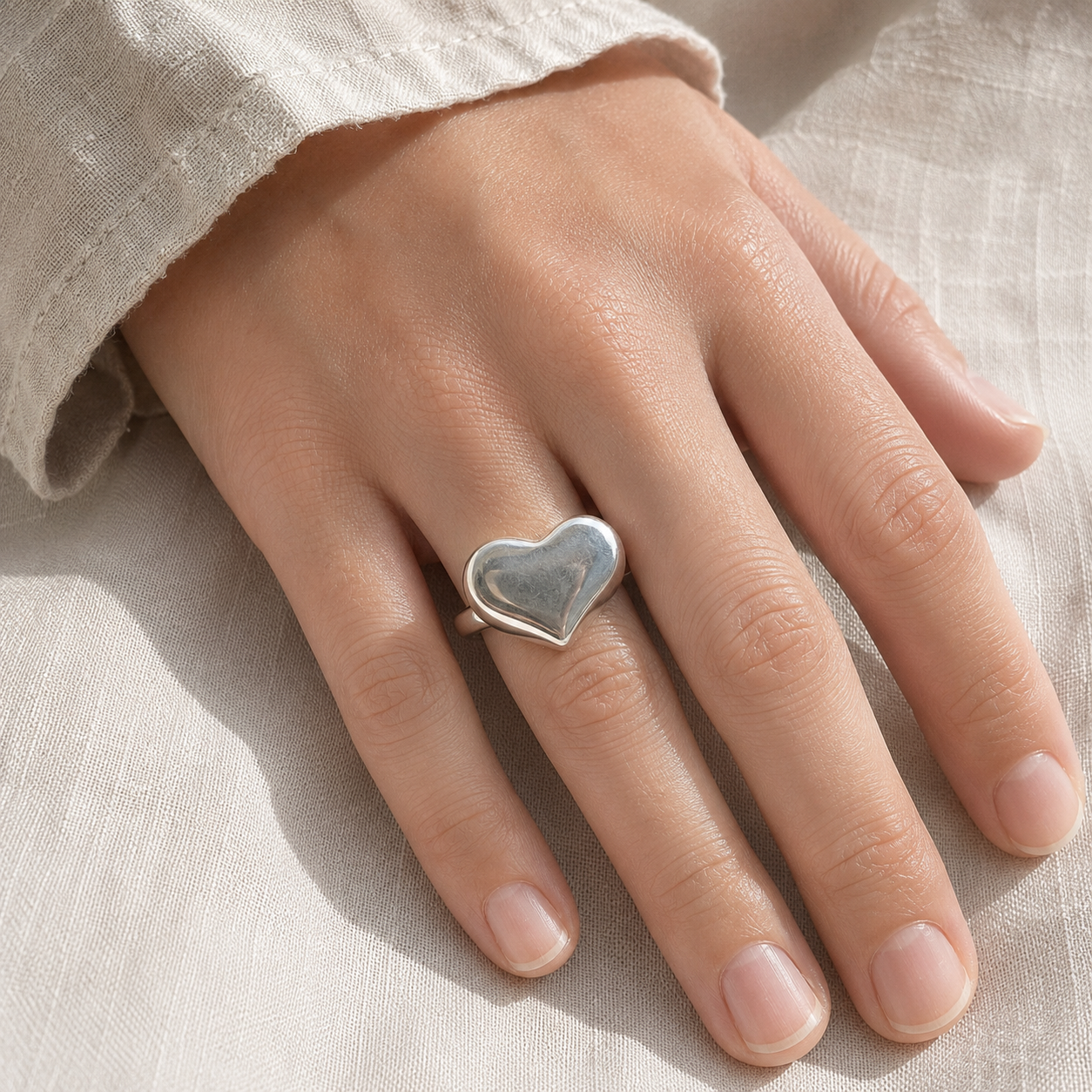 Anillo Corazón Plano