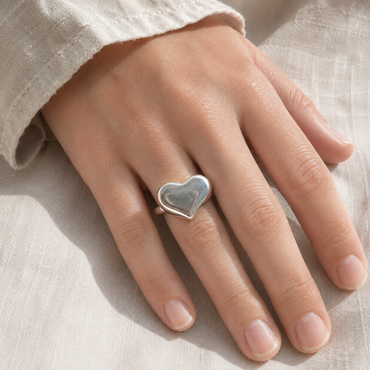 Anillo Corazón Plano