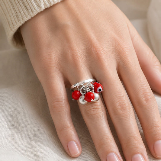 Anillo Ojo Turco con Dijes