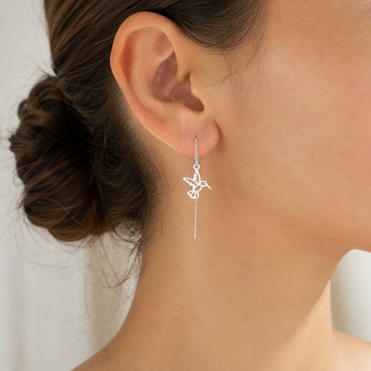 Aretes Largos Voladores con Figuras