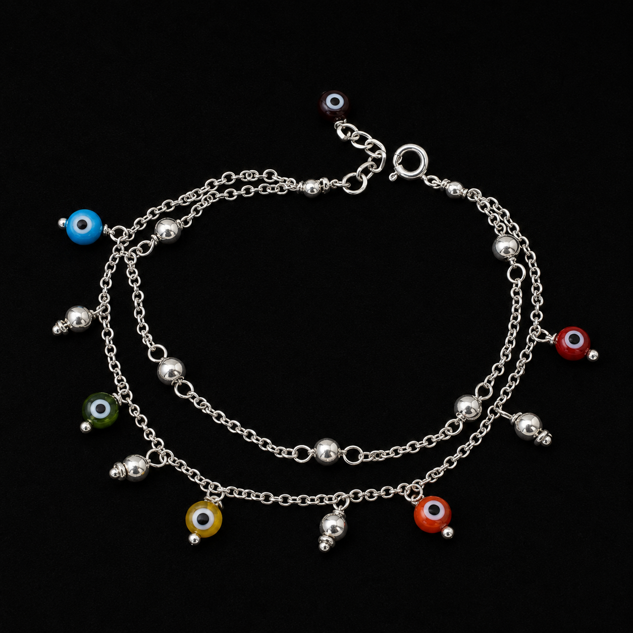 Pulsera Ojo Turco Plano Colgante