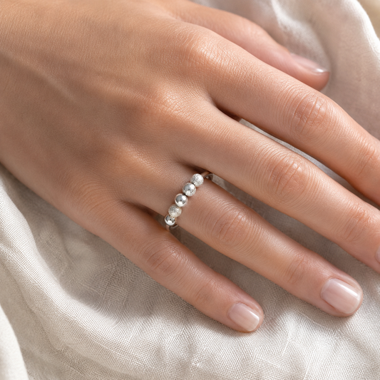 Anillo Antiestrés con Perlas