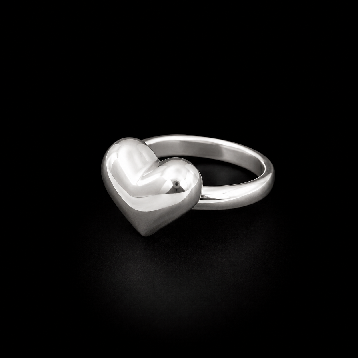 Anillo Corazón Abultado Mediano