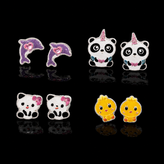 Aretes Figuritas en Esmalte