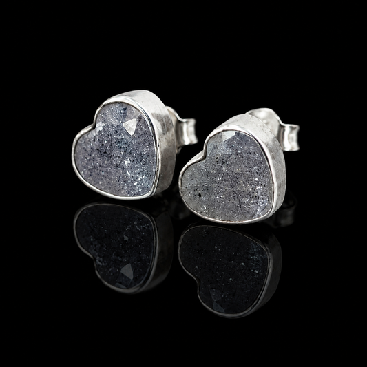 Aretes Corazón en Cornalina
